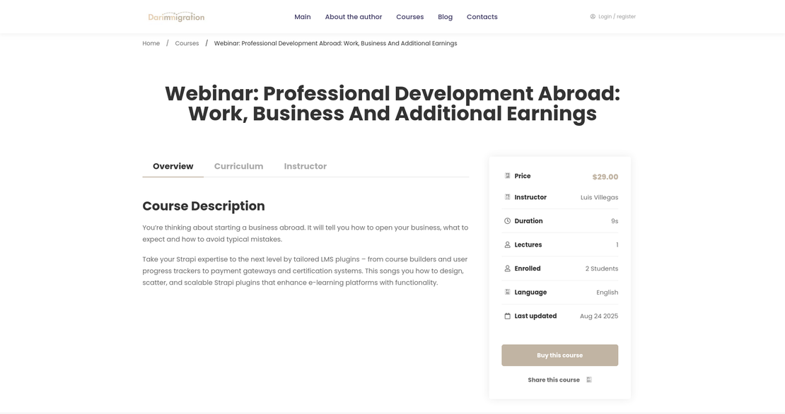 Publish course