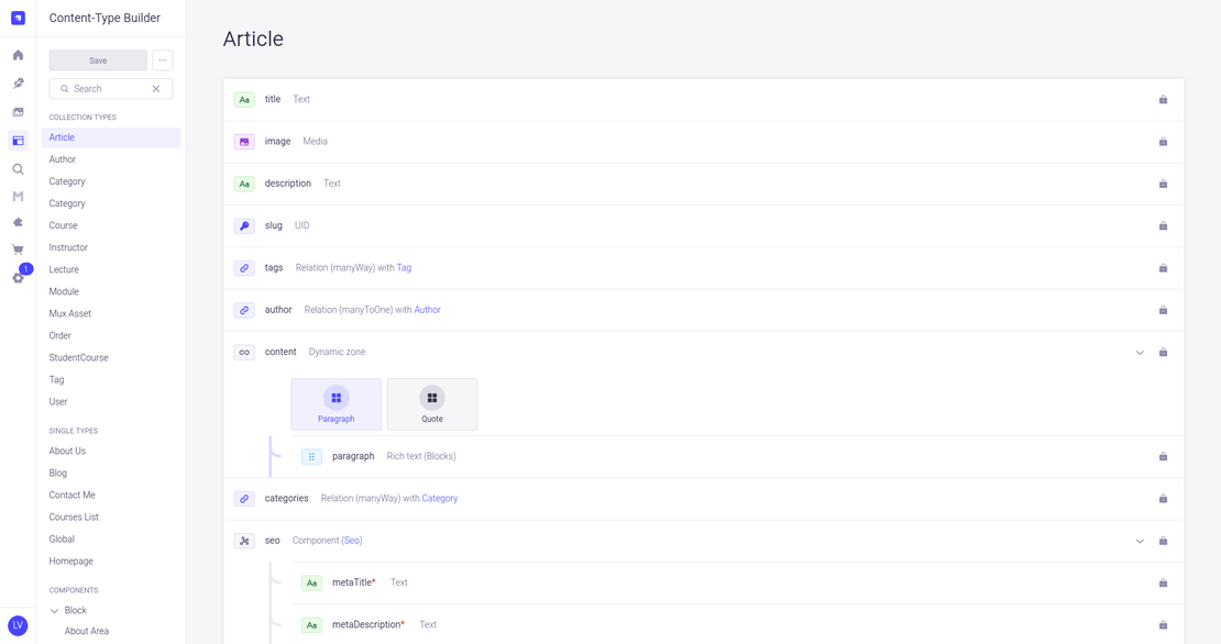 Backend build: set up Strapi + plugins